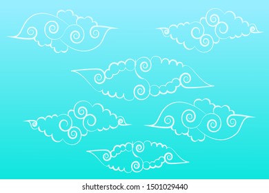 Abstract images. The curved lines intersect as a picture on the background