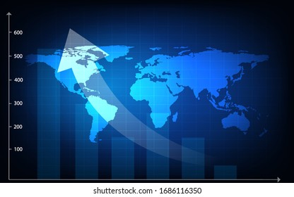 Abstract images, data processing technology, trend graphs