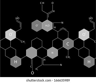 Abstract images of molecular structures