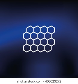 Abstract images of molecular structures.
