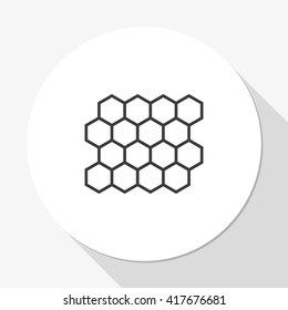 Abstract images of molecular structures.