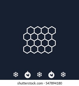 Abstract images of molecular structures.