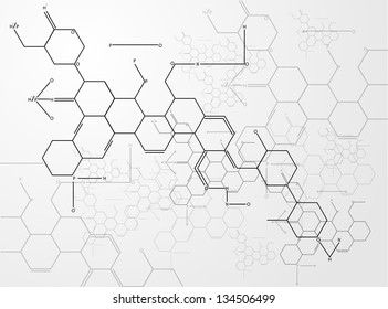 Abstract Images Of Molecular Structures In 3D. Eps 10