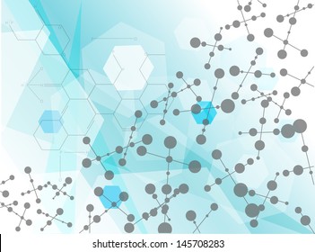 Imágenes abstractas de estructuras moleculares en 3D. Eps 10