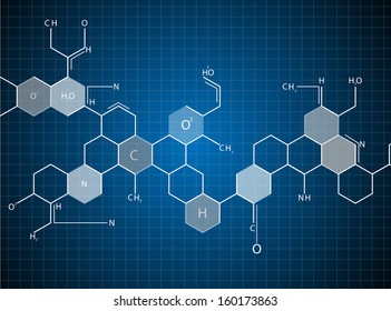 Abstract images of molecular structures in 3D. Eps 10 