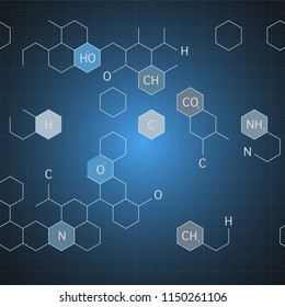 Abstract images of molecular structures. Science concept for your design