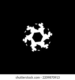 abstract images such as the iconic football logo for the champions league
