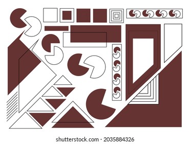 Abstract images with themed ornaments such as architecture