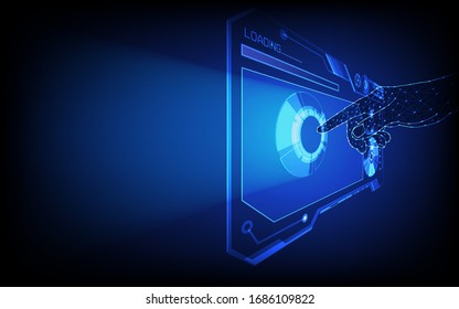 Abstract images, touch button technology, future communication technology