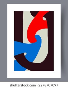 Abstract imagination esoteric template wall art print. Contemporary decorative background with template. Wall artwork for interior design. Printable minimal abstract imagination poster.