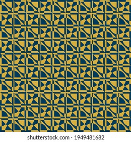 abstract Imitation gold with blue design seamless patterns. A seamless vector background. blue with Imitation gold ornament. Graphic modern pattern. Simple graphic design.