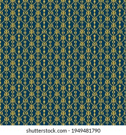abstract Imitation gold with blue design seamless patterns. A seamless vector background. blue with Imitation gold ornament. Graphic modern pattern. Simple graphic design.