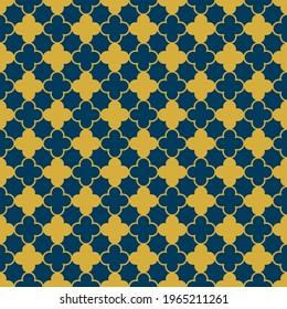abstract Imitation gold with blue design seamless patterns. A seamless vector background. blue with Imitation gold ornament. Graphic modern pattern. Simple graphic design.
