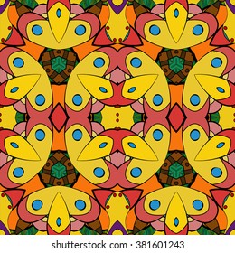 Abstract imitation stained-glass style seamless background, EPS8 - vector graphics.