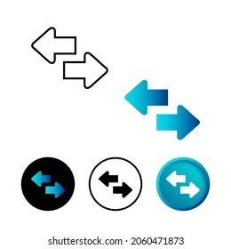 Abstract Import Export Arrow Icon Illustration