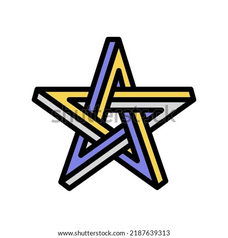 abstract impossible geometric shape color icon vector. abstract impossible geometric shape sign. isolated symbol illustration