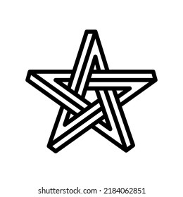 abstract impossible geometric shape line icon vector. abstract impossible geometric shape sign. isolated contour symbol black illustration