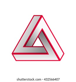 Abstract impossible triangle. Vector Illustration