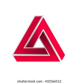 Abstract impossible triangle. Vector Illustration