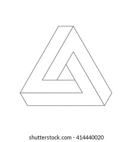 Abstract impossible triangle. Vector Illustrstion