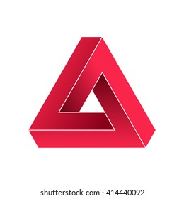 Abstract impossible triangle. Vector Illustrstion