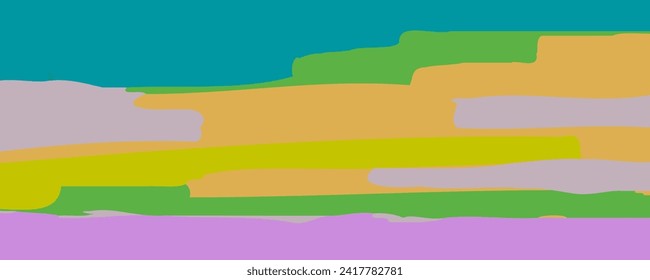 Abstract impressionism. Landscape. Modern painting.  Hand-drawn illustration. Vector
