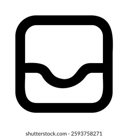 abstract Inbox Shape line icon 