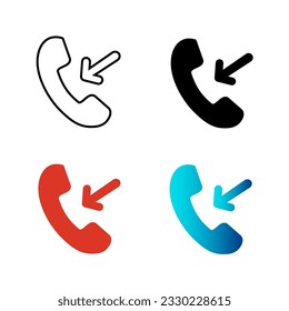 Abstract Incoming Call Silhouette Illustration, can be used for business designs, presentation designs or any suitable designs.