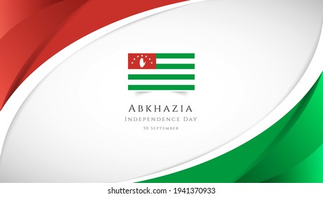 Abstract independence day of Abkhazia country banner with elegant 3D background