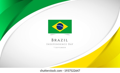 Abstract independence day of Brazil country banner with elegant 3D background