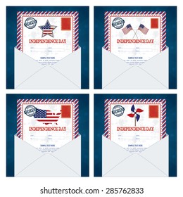 abstract independence day card with some special objects