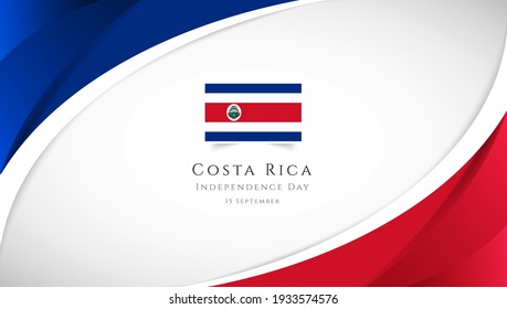 Abstract independence day of Costa Rica country banner with elegant 3D background