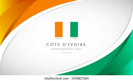 Abstract independence day of Cote dIvoire country banner with elegant 3D background - Powered by Shutterstock - Get 15% off with code: PIKWIZARD15