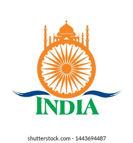 abstract india background with some special objects, vector illustration design