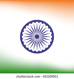 Abstract India flag background. Poster or brochure template. Vector illustration.