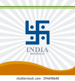 Abstract India independence day background with some special objects