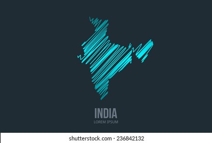 Abstract India logo. Vector logotype design.
