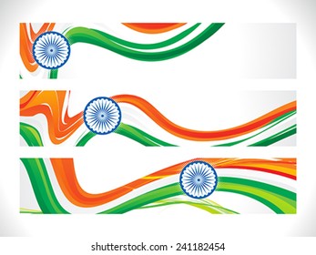 abstract indian flag banner vector illustration