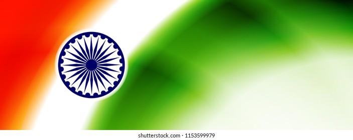 Abstract Indian flag color theme modern banner template