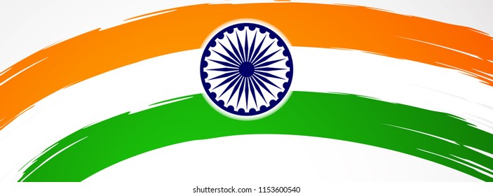 Abstract Indian flag color theme banner stylish template
