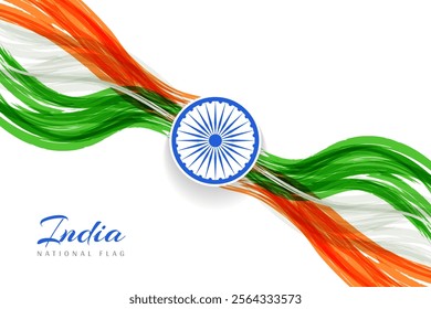 Abstract indian flag design for national day, republic day, independence day celebration