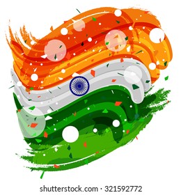 Abstract Indian Flag For Independence Day, Republic Day, Gandhi Jayanti 2nd October 