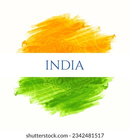 Abstract Indian flag theme beautiful design isolated background vector