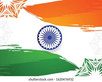 Abstract Indian flag theme decorative background design