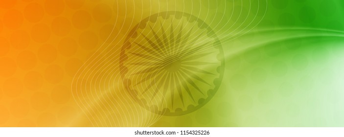 Abstract Indian flag theme elegant banner design vector