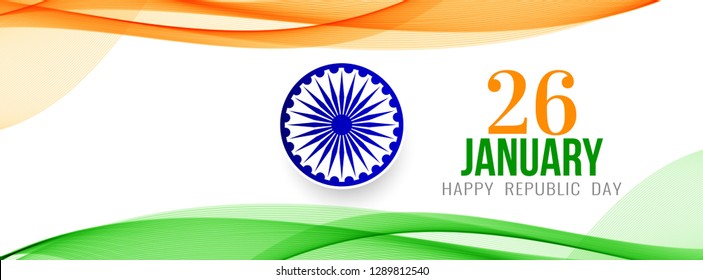 Abstract Indian Flag theme elegant vector banner template