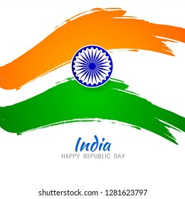 Abstract Indian Flag theme tricolor background