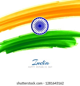 Abstract Indian Flag theme tricolor background