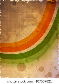 Resumen de la ola de la bandera india en un fondo poco rígido. EPS 10.
