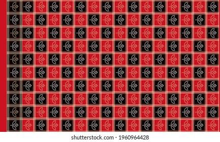 Abstract  indian kurti front side border neck  panel geometric patoda Bandhani background design